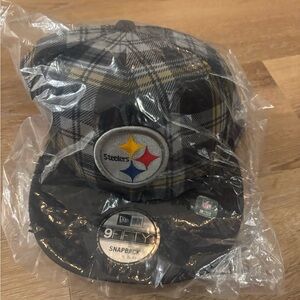 New Era Steelers Plaid Snapback Hat